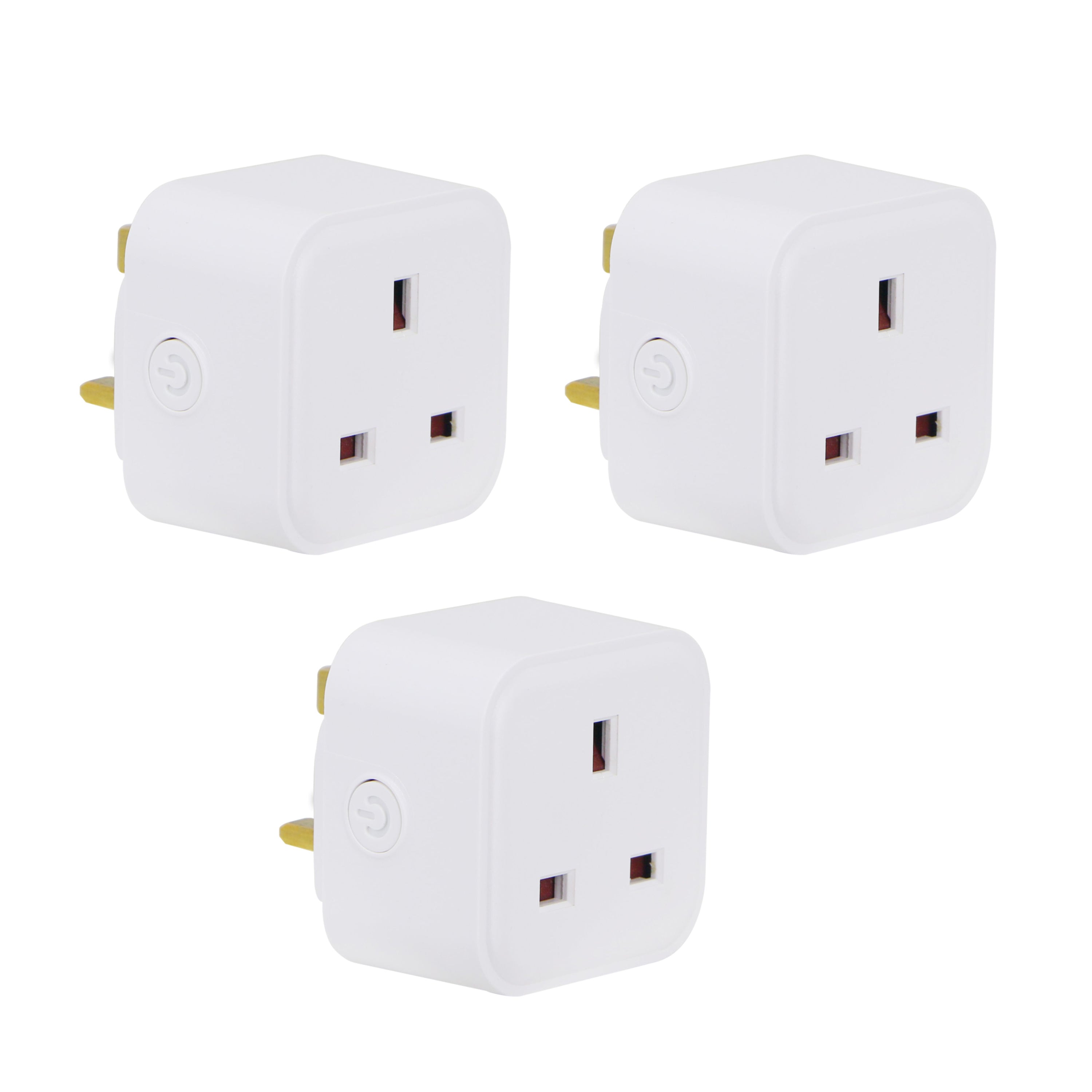 Mini WiFi Smart Plug, UK BS Plug, Smart Socket Works with Amazon Alexa & Google Home, With Energy Monitoring, APP & Voice Control | Pack of 3