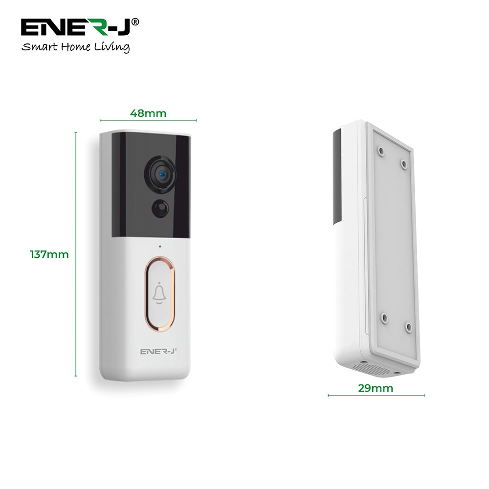 Smart PRO 2 Series WiFi Wireless Video Doorbell Camera 2K HD, 10000mAh Rechargeable Battery, Two Way Audio, Support 128G SD Card, IP45 Waterproof