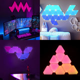 6 Pc Pack Triangle Wall Light Panel with Remote Control, Smart WiFi LED Modular Light Panel with Voice & App Control