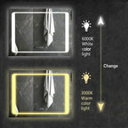 800 X 600 MM Bathroom Mirror with Bluetooth Speaker, LED Lights Illuminated Wall Mount Light-Up CCT Changing, Dimmable Touch Switch Horizontal/Vertical