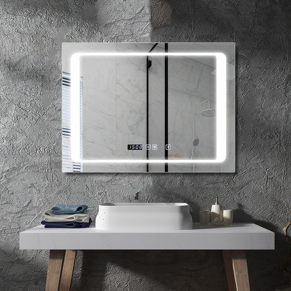 LED Illuminated Bathroom Mirror with Built-in Bluetooth Speaker 800 X 600 mm