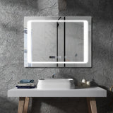 800 X 600 MM Bathroom Mirror with Bluetooth Speaker, LED Lights Illuminated Wall Mount Light-Up CCT Changing, Dimmable Touch Switch Horizontal/Vertical