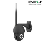 ENER-J Smart WiFi Outdoor Dome IP Camera 2K (230x1296) with 355 Degrees Pan, 90 Degrees Tilt, IR-CUT Night Vision, Motion Detection, Two-Way Audio & Alexa/Google Home Compatibility, Black