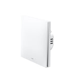 Ener-J 1 Gang Smart WiFi Push Button Light Switch White, No Neutral Required, LED Indicator, App & Voice Control (Alexa, Google, Siri)