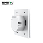 Ener-J 1 Gang Smart WiFi Push Button Light Switch White, No Neutral Required, LED Indicator, App & Voice Control (Alexa, Google, Siri)