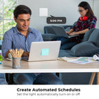 Ener-J 1 Gang Smart WiFi Push Button Light Switch White, No Neutral Required, LED Indicator, App & Voice Control (Alexa, Google, Siri)