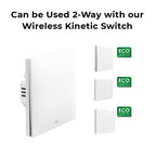 Ener-J 1 Gang Smart WiFi Push Button Light Switch White, No Neutral Required, LED Indicator, App & Voice Control (Alexa, Google, Siri)