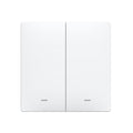 EnerJ 2 Gang Smart WiFi Push Button Light Switch White, No Neutral Required, LED Indicator, App & Voice Control (Alexa, Google, Siri)