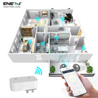 ENER-J WiFi & Bluetooth Dual Smart Plug 13A (UK) with Individual Socket Control, Energy Monitoring, Surge Protection & Alexa/Google Voice Control