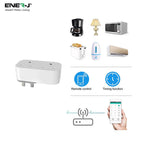 ENER-J WiFi & Bluetooth Dual Smart Plug 13A (UK) with Individual Socket Control, Energy Monitoring, Surge Protection & Alexa/Google Voice Control