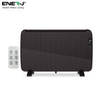 Ener-J 2000W Smart WiFi Electric Radiator – Energy Efficient Wall Mounted Heater with Alexa & Google Voice Control - Black