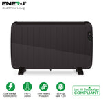 Ener-J 2000W Smart WiFi Electric Radiator – Energy Efficient Wall Mounted Heater with Alexa & Google Voice Control - White