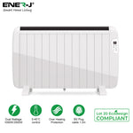 Ener-J 2000W Smart WiFi Electric Radiator – Energy Efficient Wall Mounted Heater with Alexa & Google Voice Control - Black
