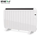 Ener-J 2000W Smart WiFi Electric Radiator – Energy Efficient Wall Mounted Heater with Alexa & Google Voice Control - Black