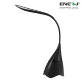 LED Desk Lamp with Wireless Bluetooth Speaker, Dimmable Adjustable Touch Control USB Fast Charging (Black Body)