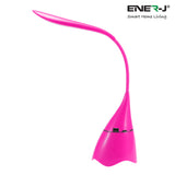 LED Desk Lamp with Wireless Bluetooth Speaker, Dimmable Adjustable Touch Control USB Fast Charging (Pink Body)