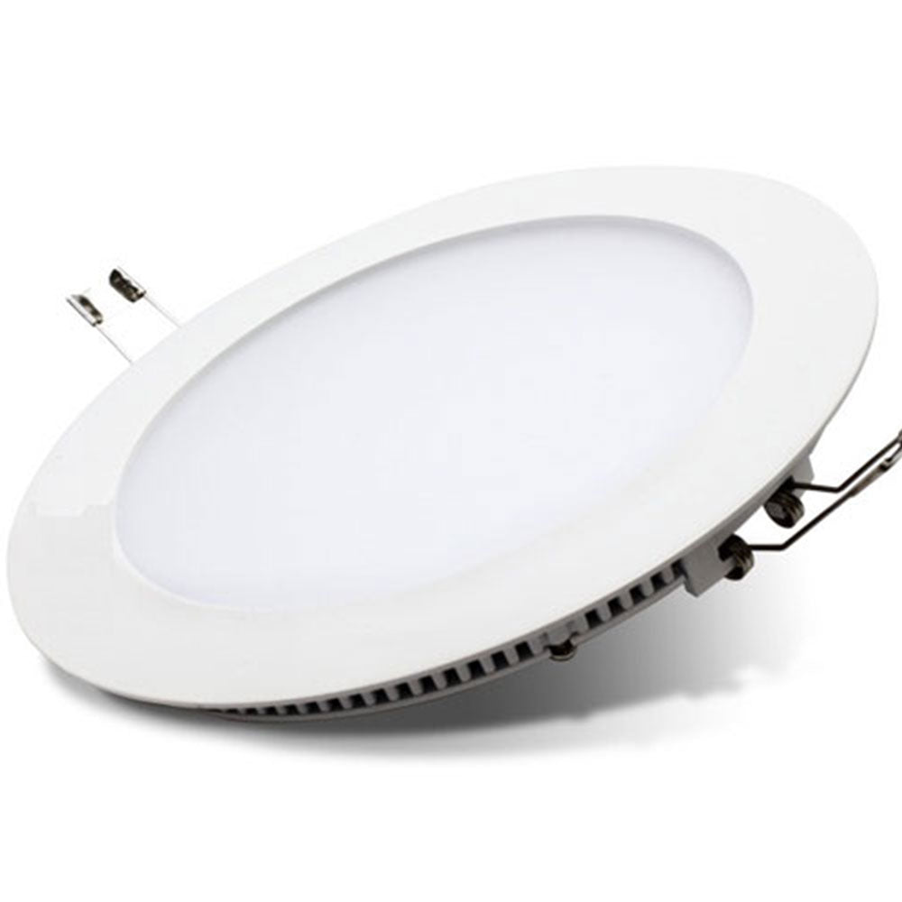 24W LED Round Recessed Ceiling Flat Panel Down Light Ultra Slim Lamp Cool White 3000K, 220mm Diameter, 30000 Hour Lifespan, Low Energy Consumption