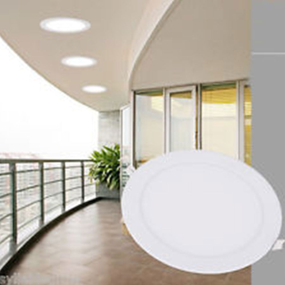 24W LED Round Recessed Ceiling Flat Panel Down Light Ultra Slim Lamp Cool White 3000K, 220mm Diameter, 30000 Hour Lifespan, Low Energy Consumption
