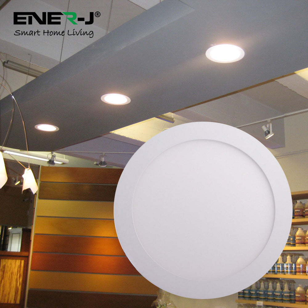 Pack of 4 12W Recessed Round LED Downlight Mini Panel 170mm Diameter, 4000K, with Transformer, Great Heat Dissipation, No Dazzling, Not Flashing, No Warm-up Time Required