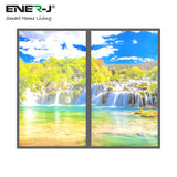 Set of 2 LED Landscape Wall Art, 2D, 120x60 cms Wall Decoration, Wall Hanging, Scenery Wall for Home and Office LED Surface Panel Waterfall