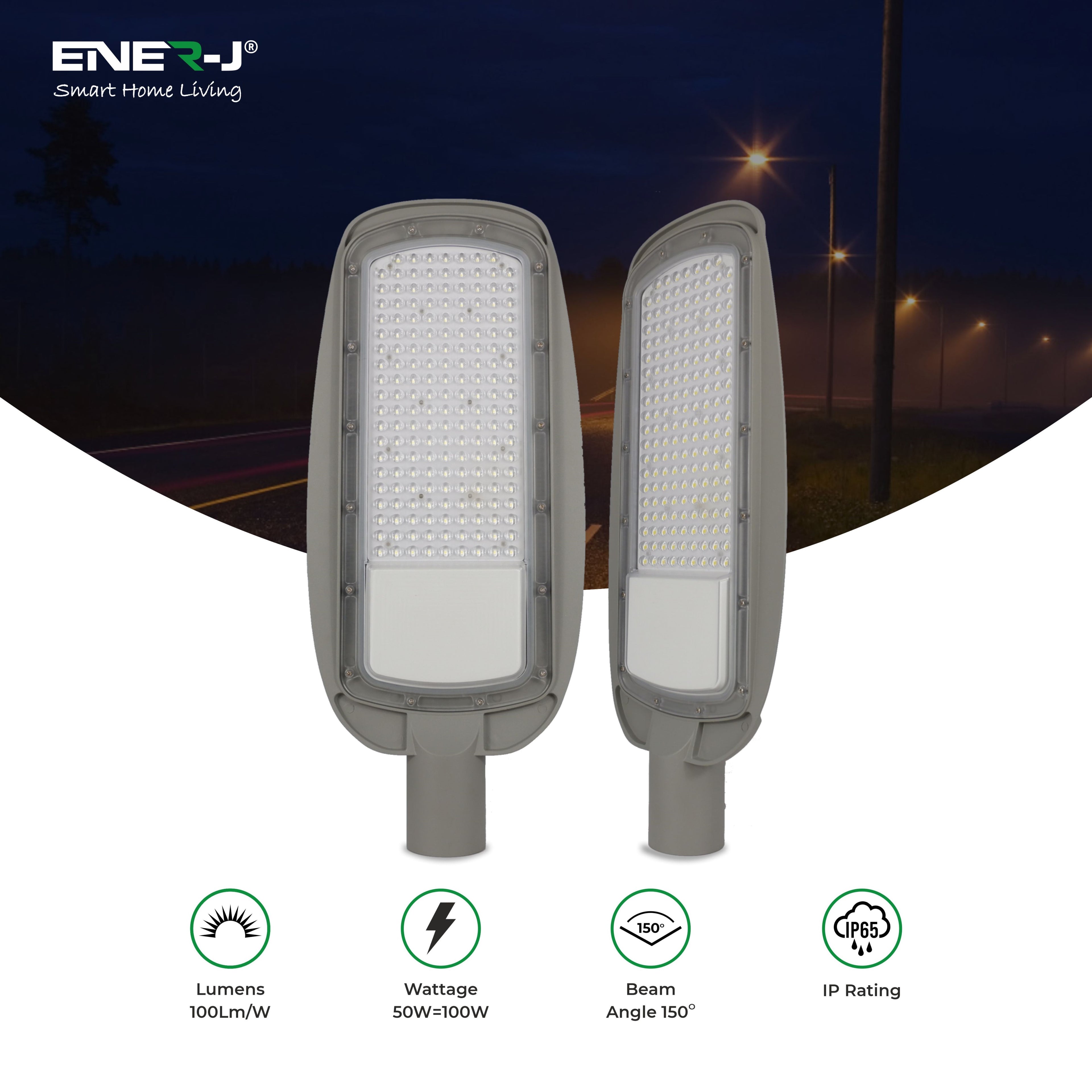 150W LED Streetlight Waterproof IP65 6000k Wall Light, Ideal Street Lamp To Install At a Height Of 6-8 Meters, 5 Years Warranty