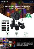 12 Patterns Christmas LED Projector Waterproof Spotlight for Halloween, Christmas, Wedding Party & Birthday Party Decoration Lights - ENER-J Smart Home