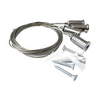 LED Panel Light Suspension Systems Kit with 4 Cables & 4 L-Brackets, Suspension Ceiling Light, Hanging Wire Light Suspension Cables Kit, for Ceiling LED Panel Light