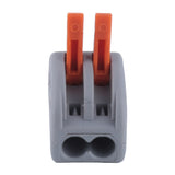 2-Way Spring Terminal Block Reusable Electric Cable Wire Connector 100 Pcs