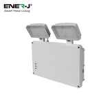 3W Emergency Twin Wall Spot Light, Non-Maintained Outdoor LED Light, 2x High Power LEDs, IP65 Waterproof, 6000K