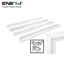 LED Panel Foldable Screwless Surface Mounting Frame Box Kit for 60x60 Ceiling Panel, White Body
