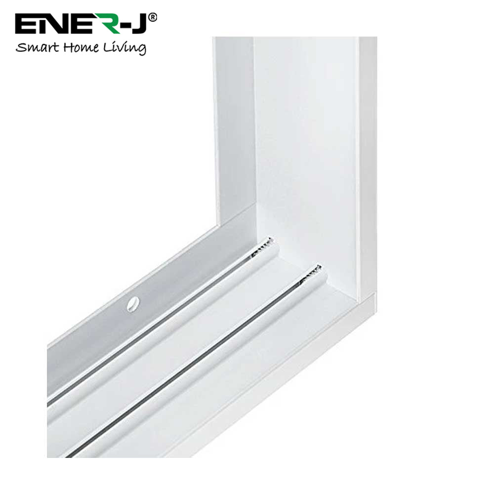 LED Panel Foldable Screwless Surface Mounting Frame Box Kit for 30x120 Ceiling Panel, White Body