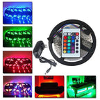 LED Strip Kit- 5 meter RGB IP65, IR remote, Plug & Play UK PS - ENER-J Smart Home