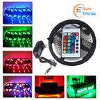 5 Meter RGB LED Strip Kit with 30 LEDs per meter, Controller + Remote + 12V 2A Adapter & UK Plug, IP65