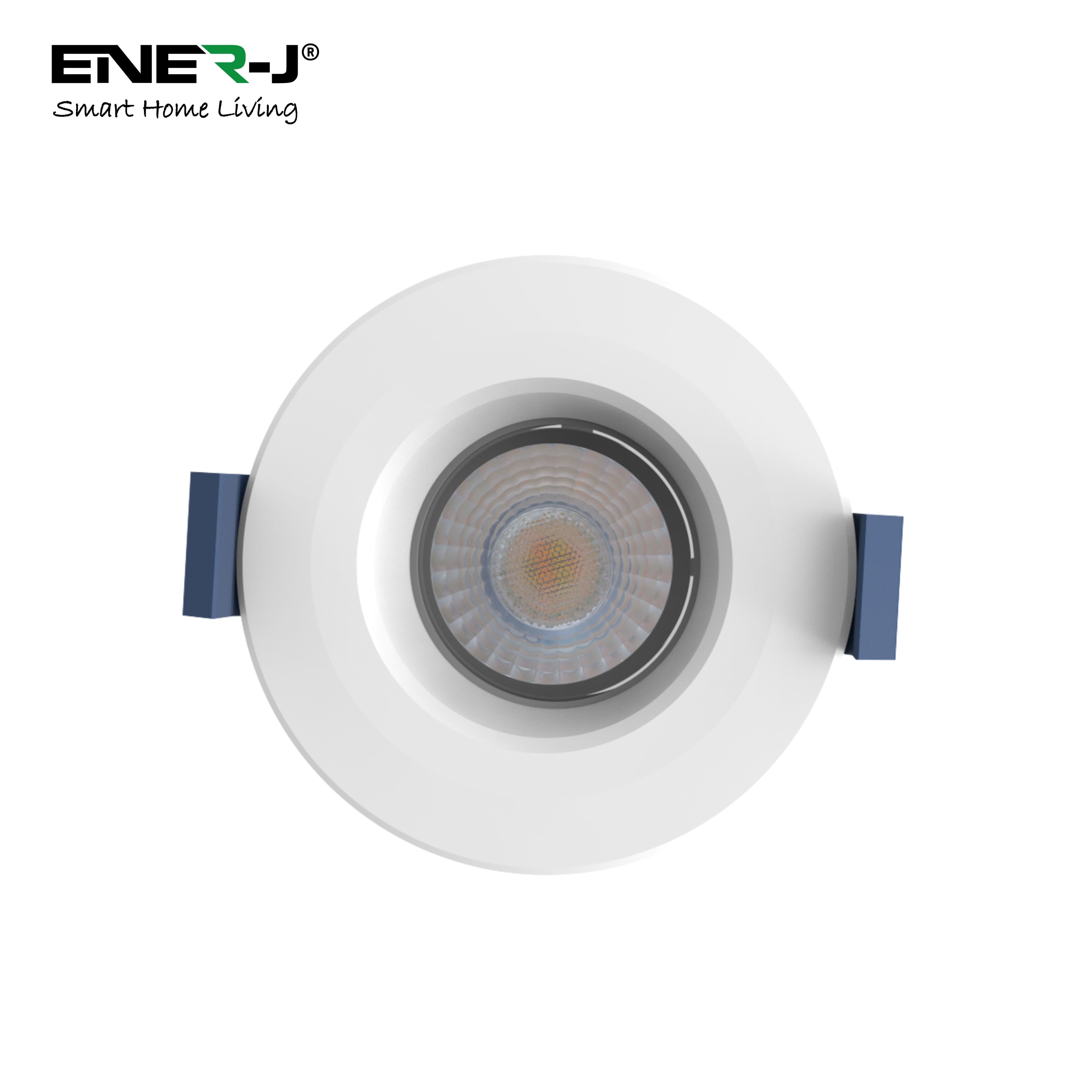 Colour Switching Fire Rated LED Downlight 70mm Cut-Out 8W (60W Equivalent) 3000K-4000K-6000K 880lm Dimmable 60 Deg Beam Angle. With Easy Loop in Loop Out Terminals