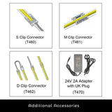 5 Meter 24V LED COB Strip 4000K IP20 (Power Supply Not Included)