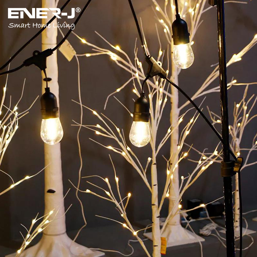 Ener-J 100ft LED Filament String Light Kit, 30 x 1W Vintage LED Bulbs, IP65 Waterproof, 30m Length