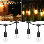Ener-J 100ft LED Filament String Light Kit, 30 x 1W Vintage LED Bulbs, IP65 Waterproof, 30m Length