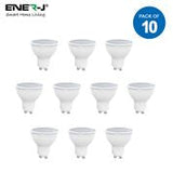 LED Lamp 5W GU10 Plastic Body SMD LED 400Lm 6000K pack of 10pcs - ENER-J Smart Home