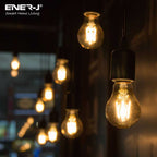 Pack of 10 units, LED Classic B22 Bayonet Cap Light Bulbs, 6W Equivalent 60W, 660lm, Warm White 2700K, Filament Clear, Non Dimmable