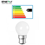Pack of 10 units, B22 LED Light Bulb, Golf Ball G45 Bulbs, 35W Incandescent Equivalent, 3W 320lm Bayonet Lightbulb - 6000K