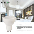 Pack of 10 Units, Dimmable GU10 LED Bulbs, 7W (50/60W Halogen Replacement), 120° Wide Beam, 500LM Recessed Lighting Bulbs - 3000K