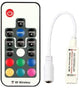 RGB LED Strip Dimmer and Color Changer - 17-Key Wireless Remote (5V-24V, 12A)