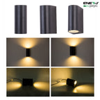 Up-Down Wall Light Black Housing, Indoor / Outdoor, GU10 Fitting, IP44 Up-Down Outdoor Wall Light (Max 35Wx2)