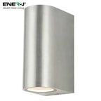Up-Down GU10 Fitting Wall Light Silver Housing - ENER-J Smart Home