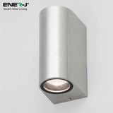 Up-Down Wall Light Silver Housing, Indoor / Outdoor, GU10 Fitting, IP44 Up-Down Outdoor Wall Light (Max 35Wx2)