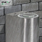 Up-Down Wall Light Silver Housing, Indoor / Outdoor, GU10 Fitting, IP44 Up-Down Outdoor Wall Light (Max 35Wx2)