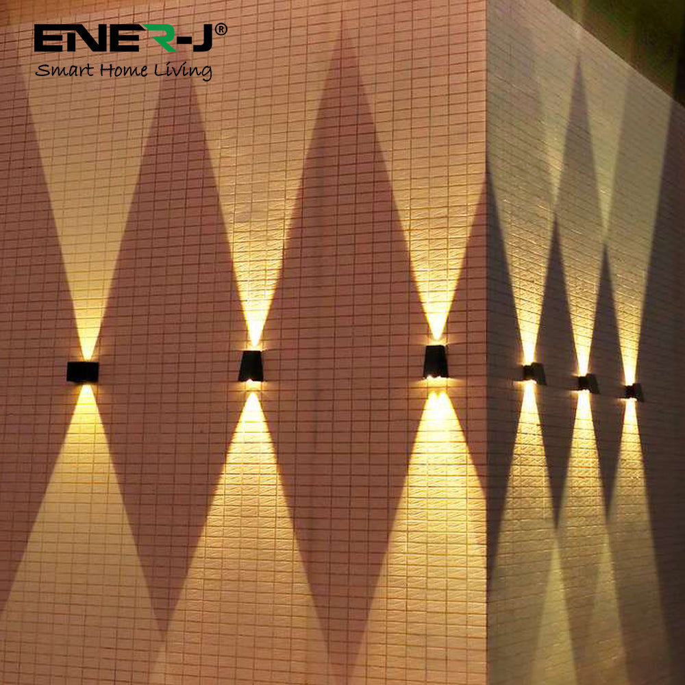 Solar Powered Adjustable Beam Angle Up Down Wall Light, Wireless, No Mains Power Needed, 1300mAh
