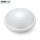 24W LED Bulkhead Ceiling Light with Microwave Sensor IP65 Waterproof 2000 Lumens, Cool White, Round LED Ceiling Light for Bathroom, Kitchen, Hallway