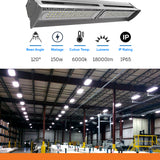 Linear LED High Bay Warehouse Light Ceiling Lighting 150W Cool White 6000K, Stable and Durable Linear Constant Current Power Supply. IP65 Rated