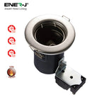 Pack of 5 Units - GU10 Downlight Fitting Fire Rated for Recessed Mounting SN Chrome Bezel